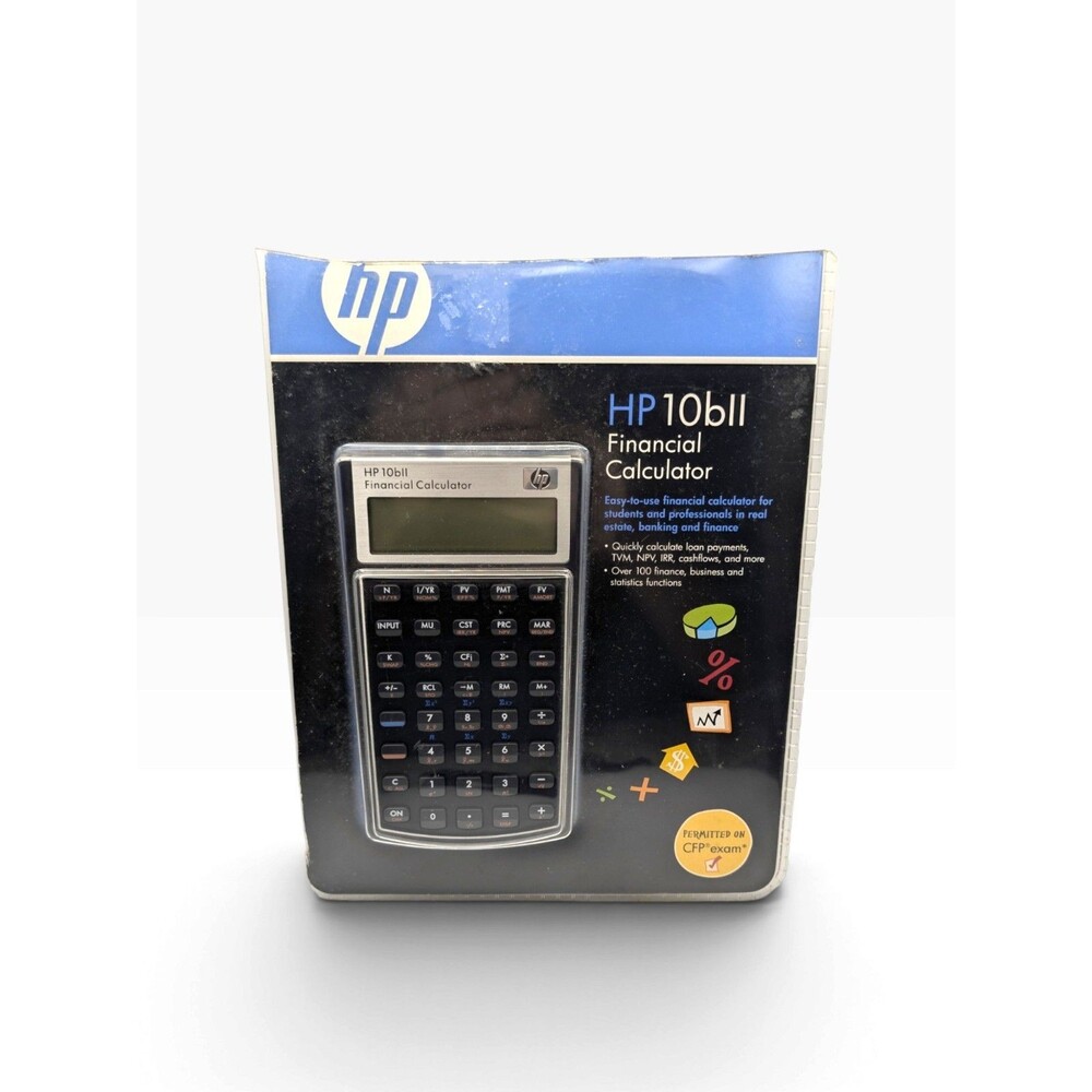 HP 10bII Financial Calculator Business Finance Banking Real Estate CFP Exam